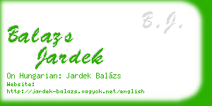 balazs jardek business card